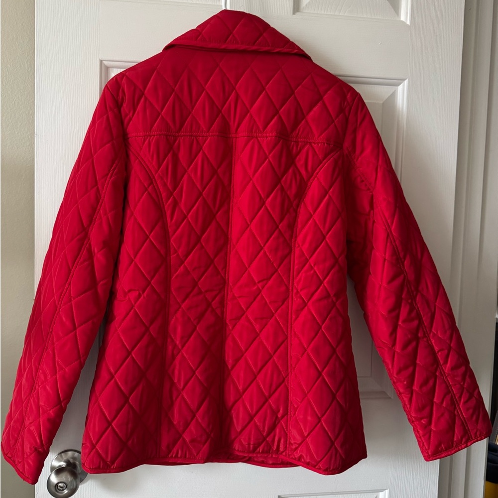 Michael Kors Red Quilted Jacket Medium - Picture 8 of 10